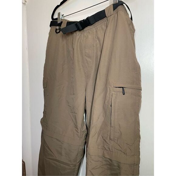 Eddie Bauer Tan  Convertible Cargo Belted Pants Mens size L NWT - Picture 4 of 16